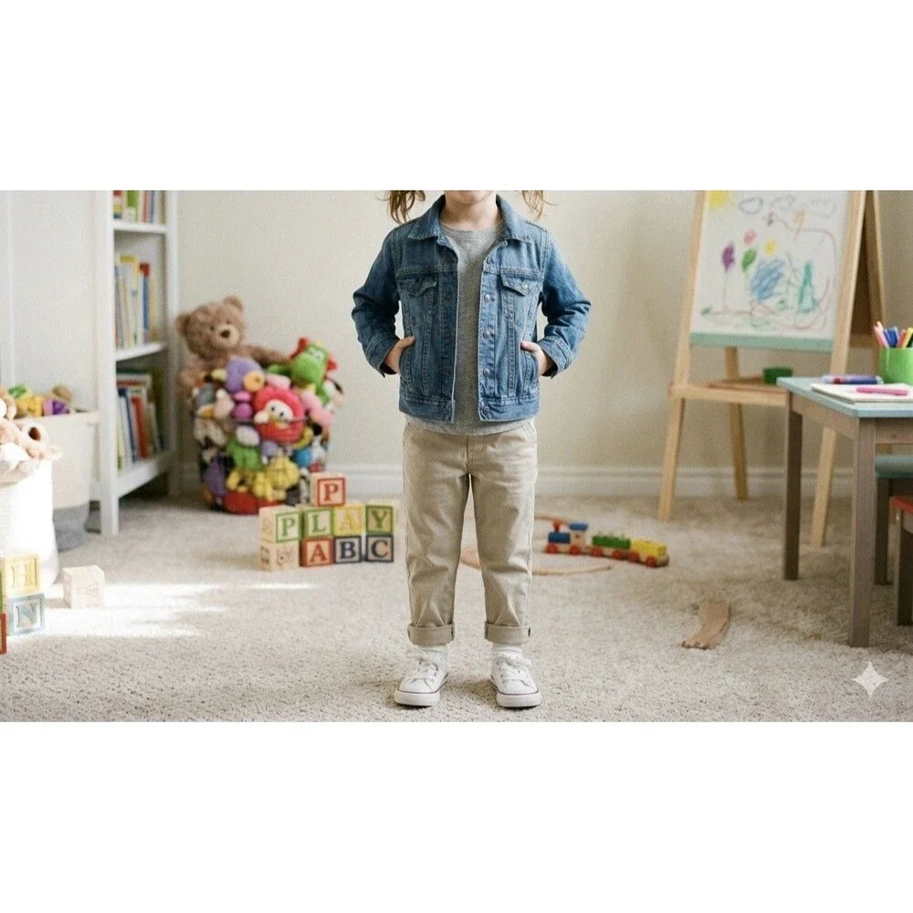GapKids Blue Denim Jacket Size S Small 6-7 Years Classic Icon Trucker Jean